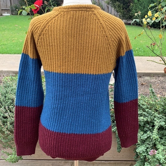 G. BOOTS | Crew neck tri-colour sweater - Picture 6 of 8